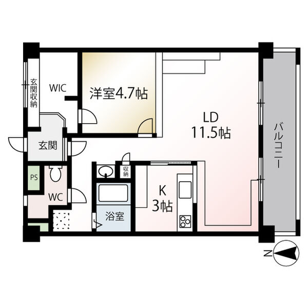 サンドエル藍　403号室間取り